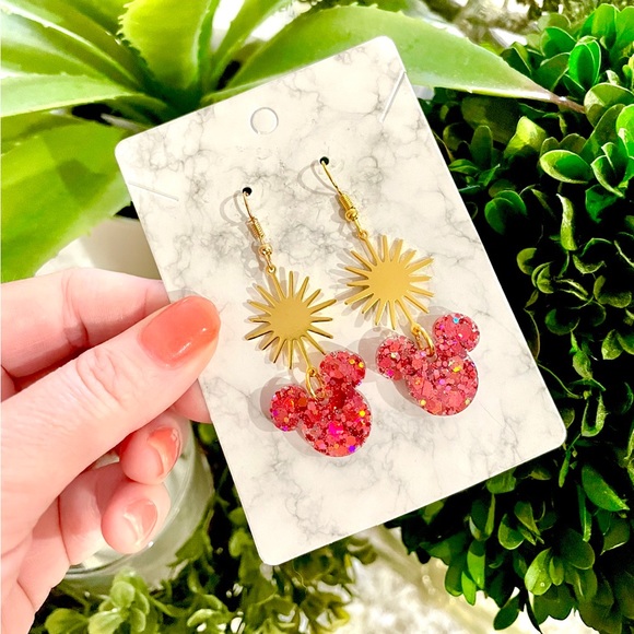 Sparkle Mickey Starburst Earrings - Picture 3 of 6